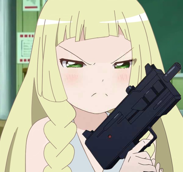 Cute Anime Girl Holding Gun gambar ke 13