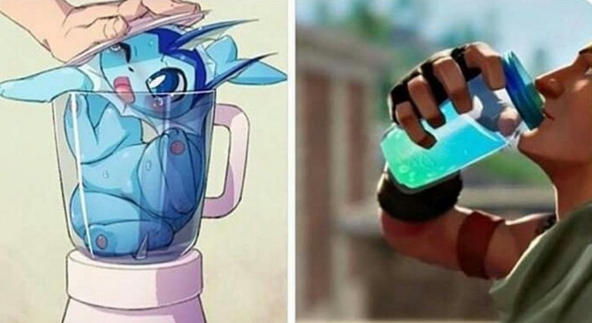 well actually the fortnite juice is the vaporeon s vomit that s 194372370 added by josepicrackowsk at eat the pokemon fortnite juice is the vaporeon s vomit