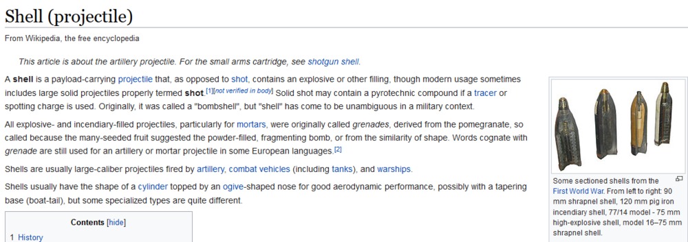 Shell (projectile) - Wikipedia