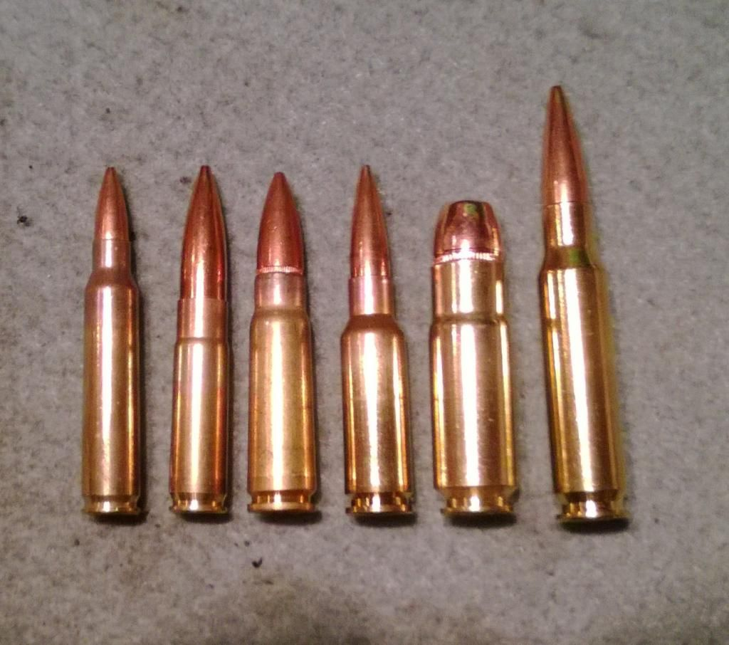 Look at the picture, we've got 5.56x45, .300 Blackout, 7x62x39 ,6.5 Gr...