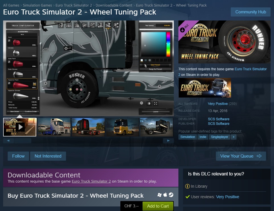 Euro Truck Simulator 2 - Wheel Tuning Pack