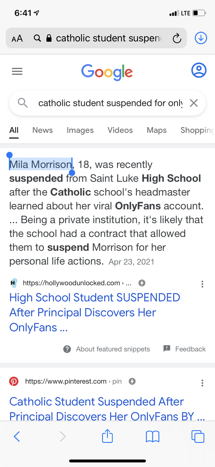 Student for onlyfans suspended catholic ‘Hot Mom’