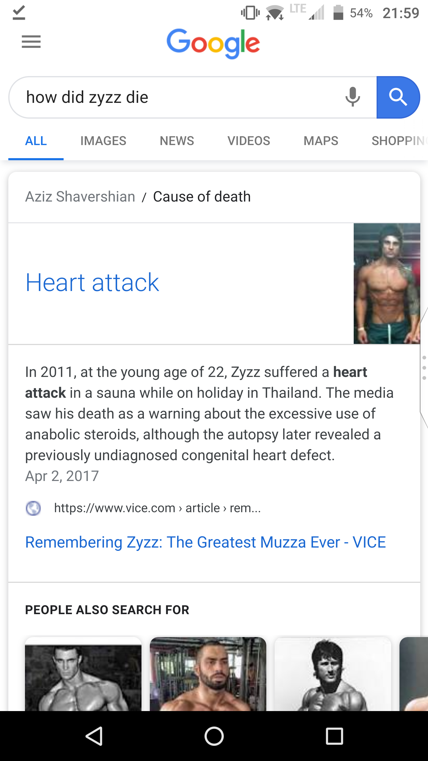 Zyzz cause of death