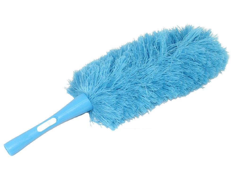 Here, microfiber duster that can easily get around small corners and into d...