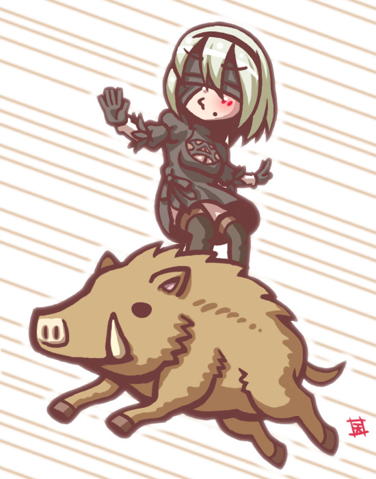 other than ther desert (which you can do boar-less drifting) - #158620334  added by chikibriki at Why you should play Nier Automata