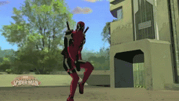 ultimate spider man deadpool gif